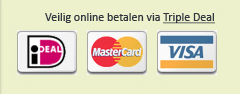 Veilig online betalen via iDEAL of een creditcard.